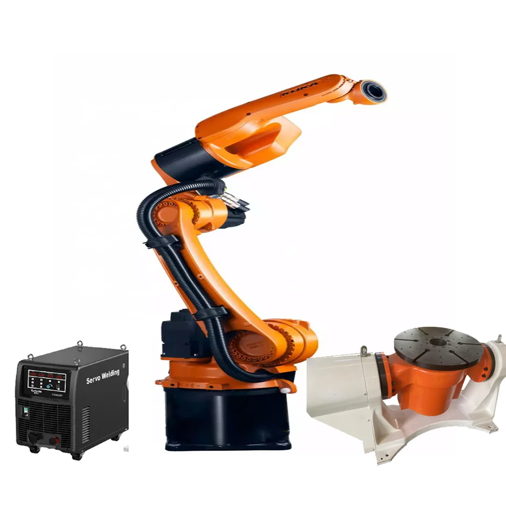 Automatic welding robotic arm KUKA KR500 R2830 6 axis with TBI robot welding torch and Megmeet welder