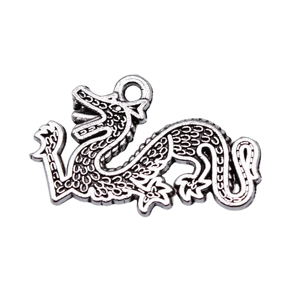 

10PCS 26*16MM Chinese style Dragon Charms Charms For Jewelry Making Pendant Diy Jewelry Accessories