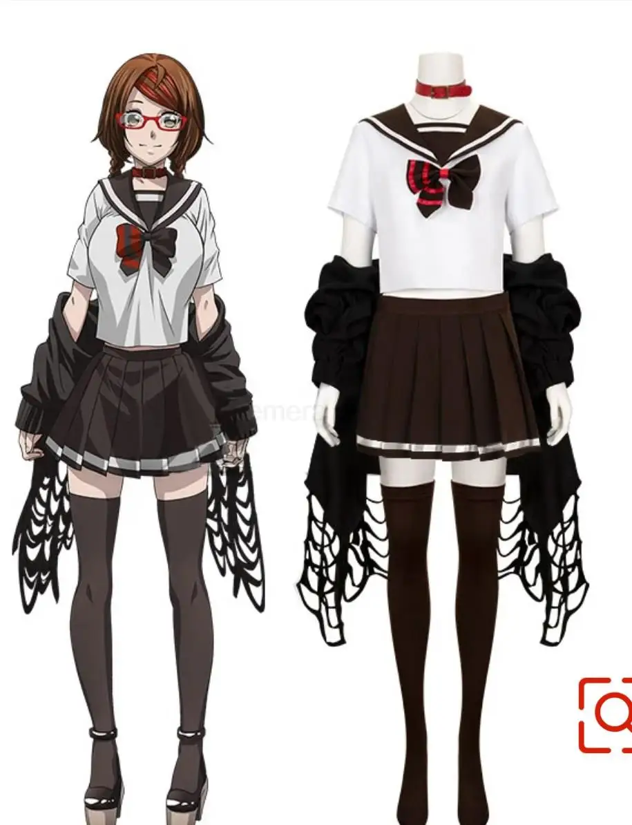Vrouwen Dead Mount Death Play Cosplay Sakimiya Misaki Cosplay Kostuum Outfits Sakimiya Misaki Sexy Matrozenpakje Voor Halloween