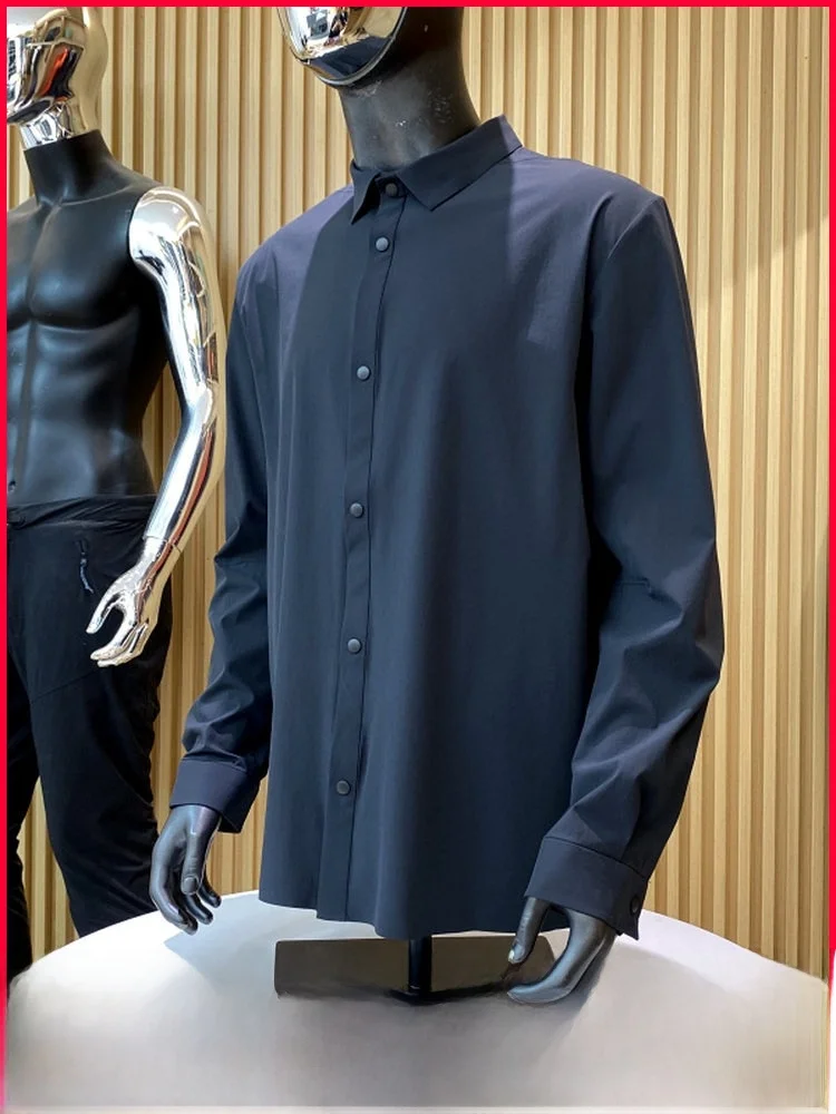 

Ultra-Thin Breathable Men's Long Sleeve Sun-Protective Shirt Quick-Drying Versatile Spring Summer Casual Style Standard Fit