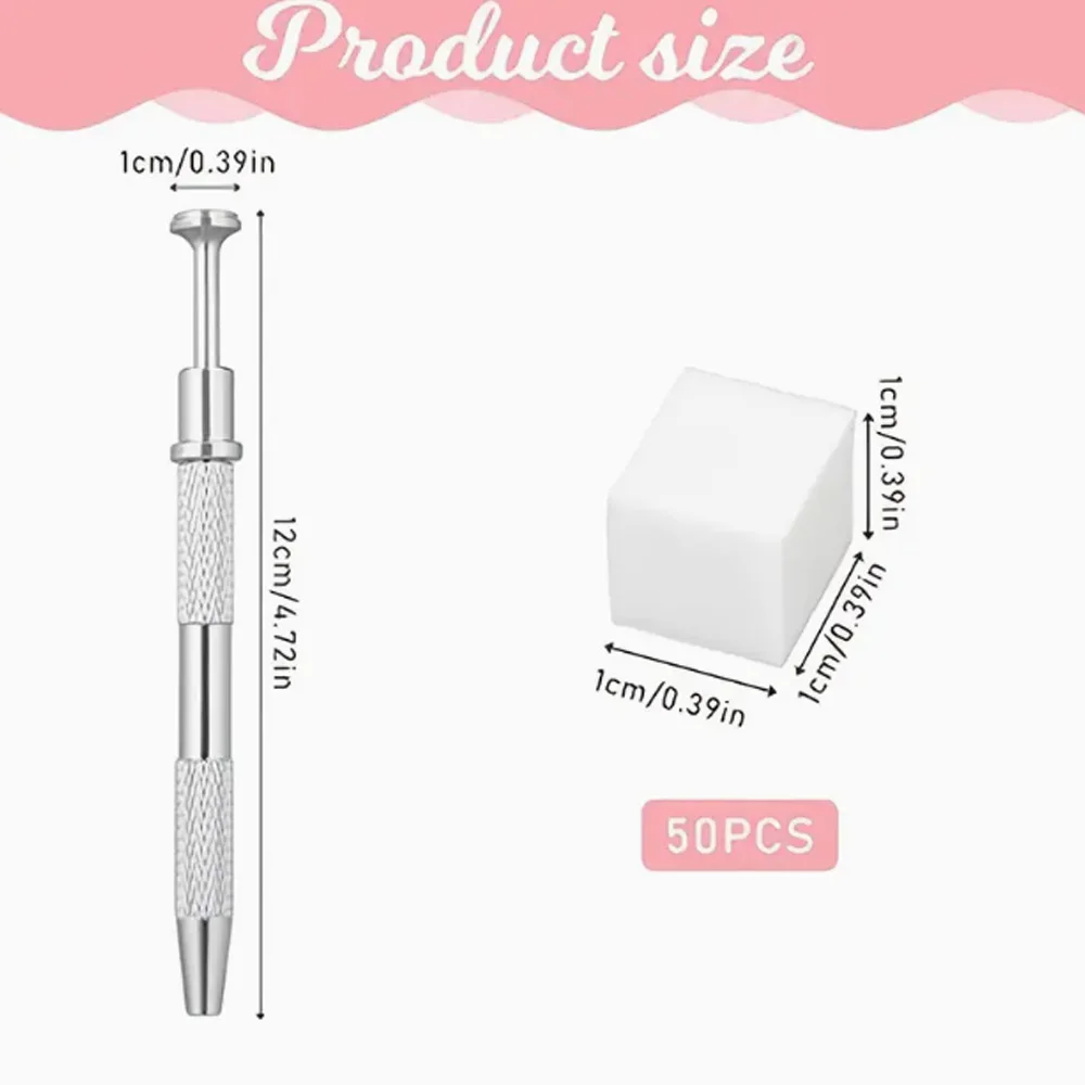 100 個ソフトネイルアートスポンジオンブルホワイトネイルスポンジ金属掴みペン付きグラデーションアークブラシアクセサリー用品