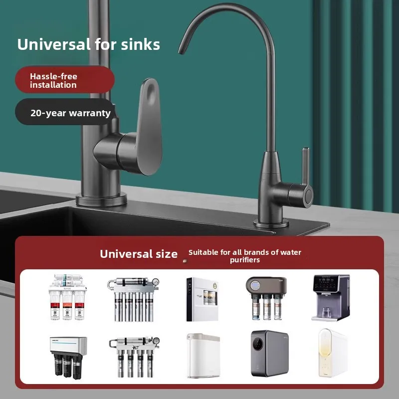 

Baby-Safe 316 Stainless Steel Water Filter Faucet Food Grade Kitchen Drinking Water Tap Universal Fit with 20-Year Warranty