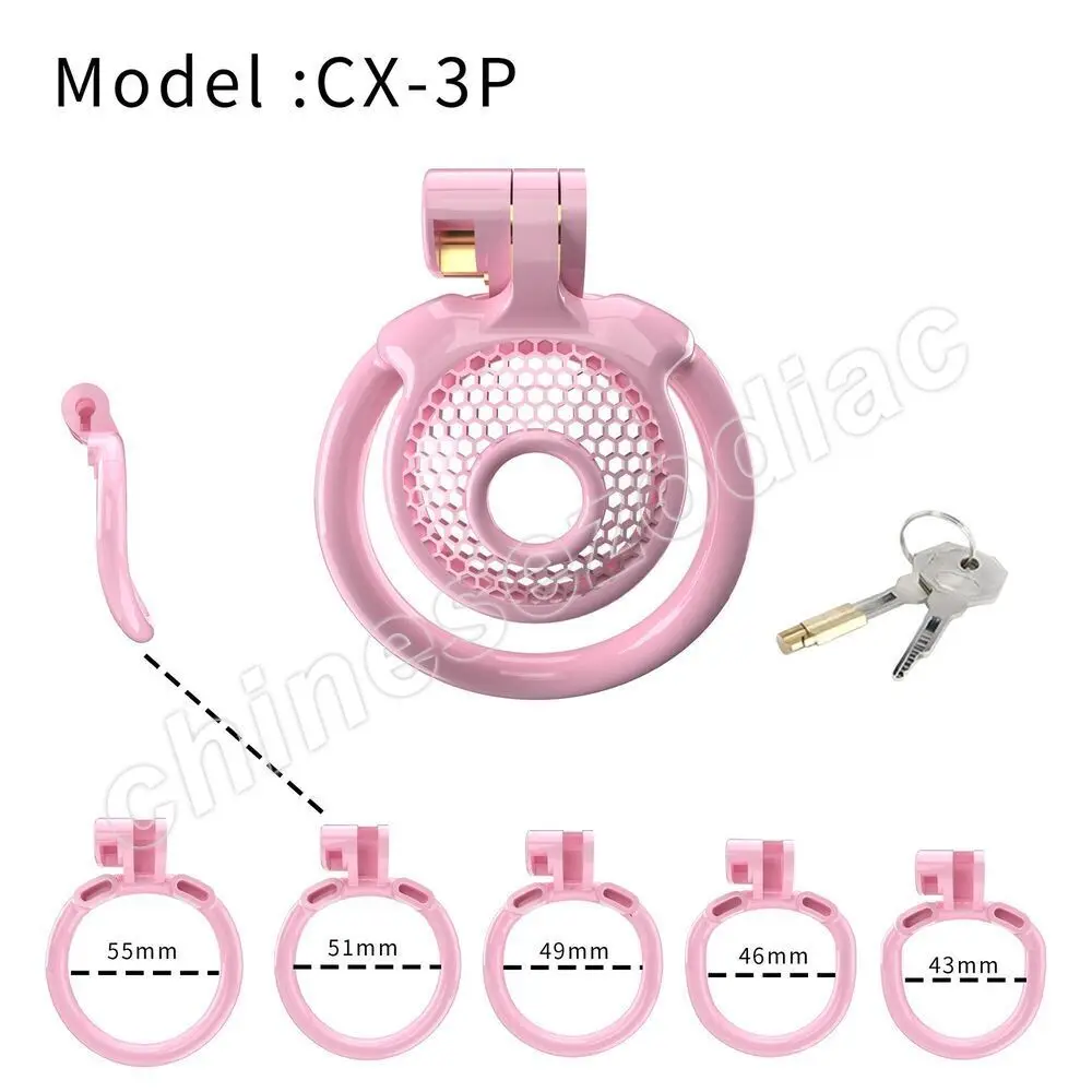 Gaiola de castidade super pequena Sissy Lock Binding Cage Homem Castidade rosa ‬   Dispositivo Novo Brinquedo Sexual Adulto