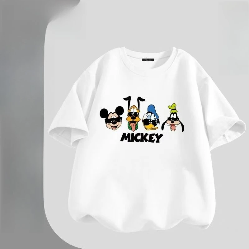 

Women's 2026 Summer Niche Pure Cotton Short-Sleeve T-shirt Unisex Parent-Child Casual Versatile Top Ins Style ropa de mujer