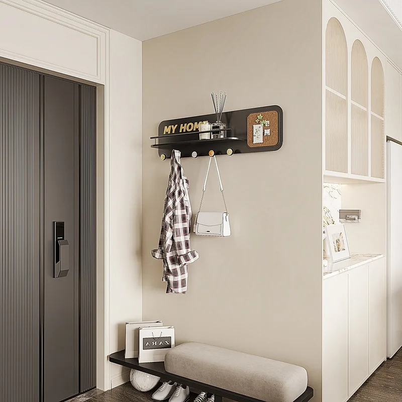 New coat hook entrance solid wood bedroom entrance door creative coat hook wall wall hanging wall hanging hanger