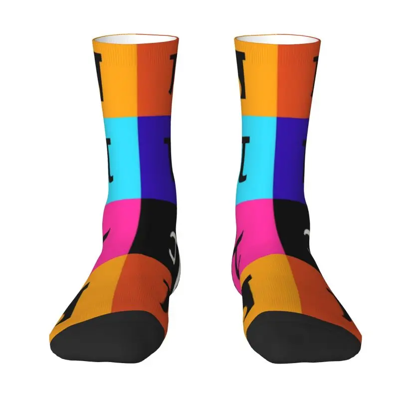 Cool Printed Colorblock Happy Pi Day Socks for Men Women Stretch Summer Autumn Winter Math Geek Nerd Crew Socks