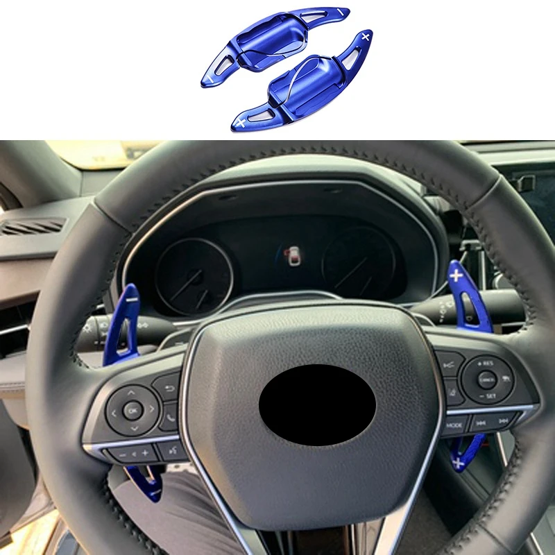 

For Toyota Camry 2018-2021 Aluminum Alloy Steering Wheel Paddle Shifter Extensions Stickers Interior Accessories