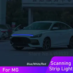 DRL LED Strip Car Hood Light For MG HS ZS MG3 MG5 MG6 MG7 12V Scanning Effect Daytime Running Lamp Accessories