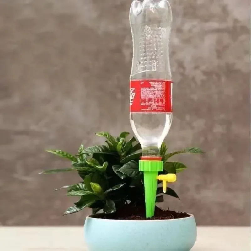 Drip watering planter for lazy people on business trip drip irrigation drink bottle gardening green plant watering device