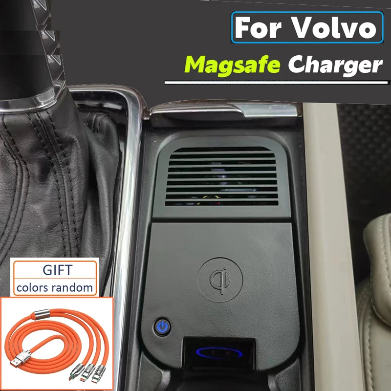 

Magsafe Wireless Charger For Volvo XC90 S90 V90 XC60 S60 V60 Magnetic Charger Holder Charging Interface Type-c/USB