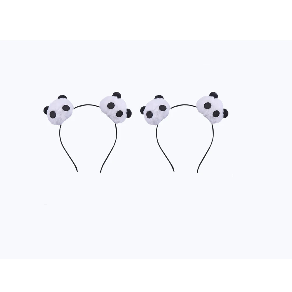 

2pcs Panda Hair Hoops Creative Headband Soft Elastic Animal Headdress Party Costume Cosplay Hair Accessories For Women