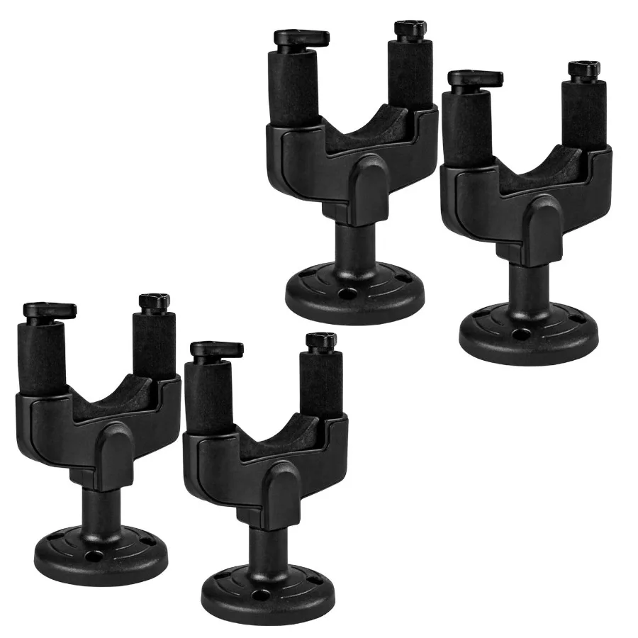 

5 CORE Guitar Wall Mount Hanger Hook with Metal Base Soft Padding Adjustable Rotatable Holder 4Pcs for Acoustic Classical Elect