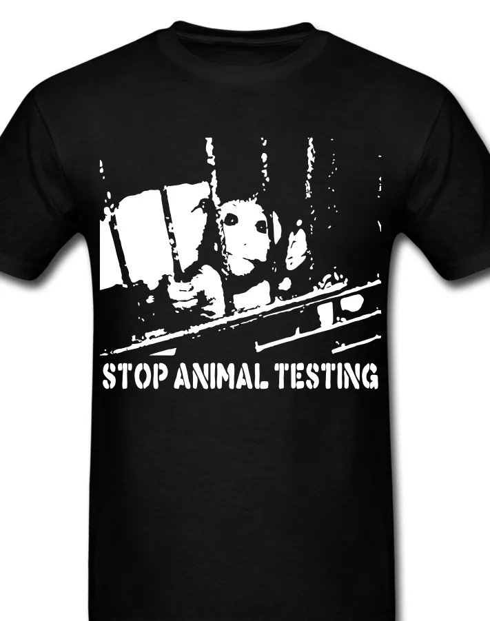 

Футболка Stop Animal Test Веганский рух прав протеста ALF органический
