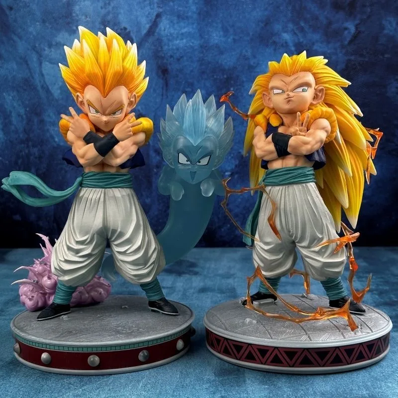 Dragon Ball Z Gotenks Ssj3 figura Super Saiyan 3 Gotenks figuras de acción 25cm colección de estatuas de Pvc modelo juguetes para niños regalos