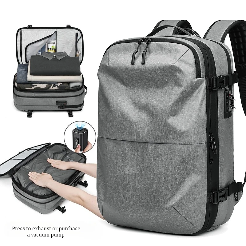 

Vacuum Compression Travel Backpack Vacuum Storage Backpacks Large Capacity Business Travel Daypack Computer Bag , Excluding Pump
