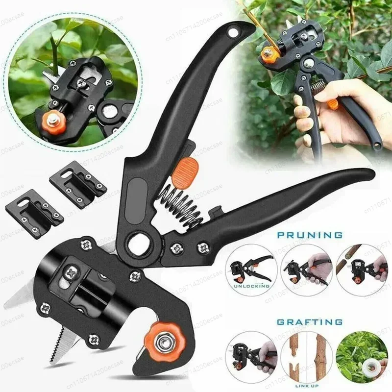 Fruit Tree Grafting Knife 2 in 1 Grafting Pruning Tool Includes 3 Blades & 3 Tapes