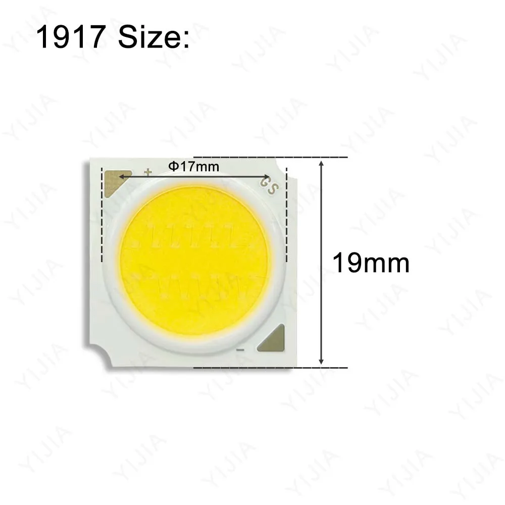 높은 컬러 렌더링 인덱스 Ra 95 LED 칩 3W 5W 7W 10W 15W 20W 30W 50W 100W 따뜻한 자연 흰색 1311 1917 2823 DIY LED 전구 트랙 빛에 대 한 COB 칩