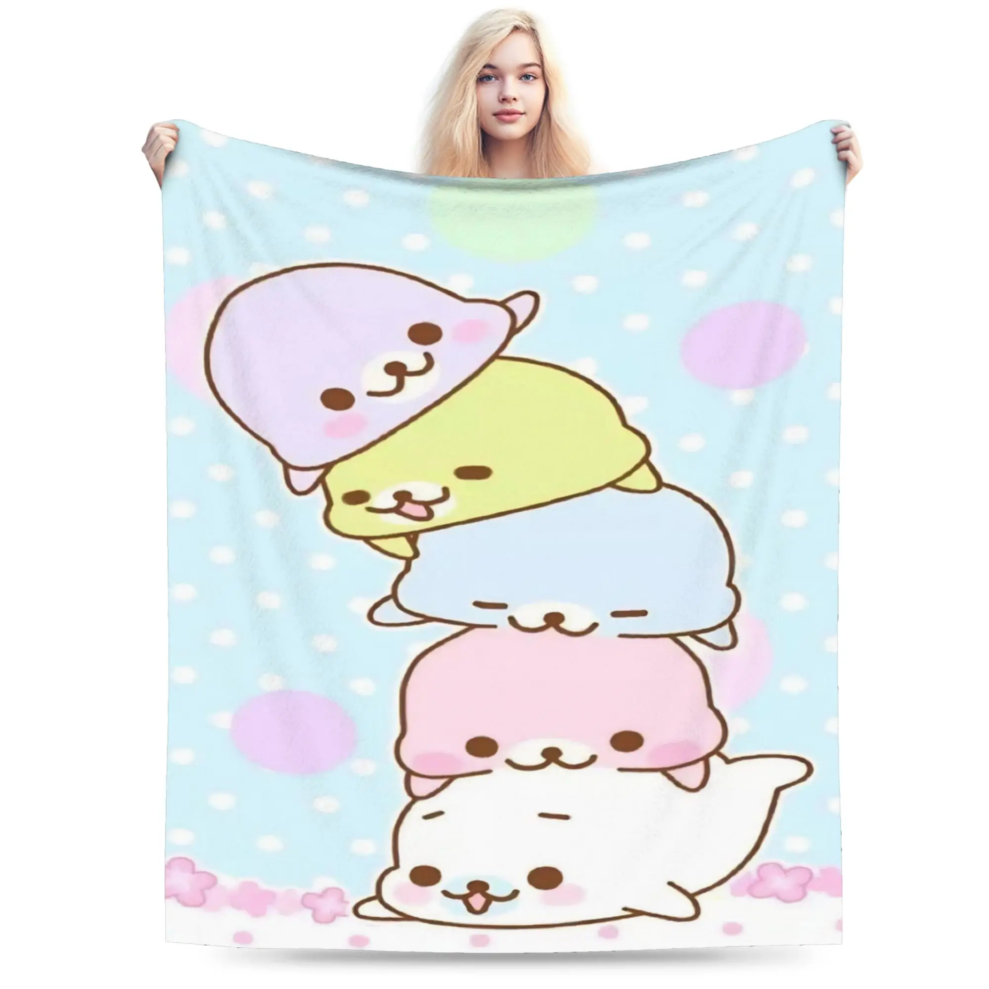 Mamegoma Stuff Blanket Ultra-Soft Flannel  Throw Blanket Relax Bedding Throws