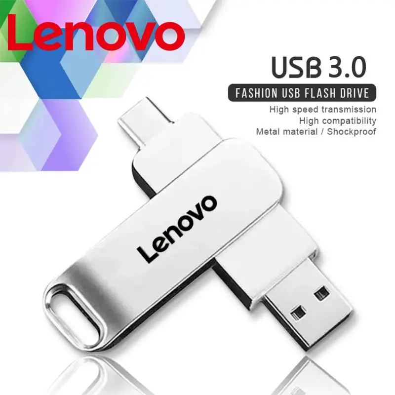 

Флеш-накопитель Lenovo, 64 ТБ, USB Type-c, USB 3,0, OTG, 128 ГБ, 256 ГБ