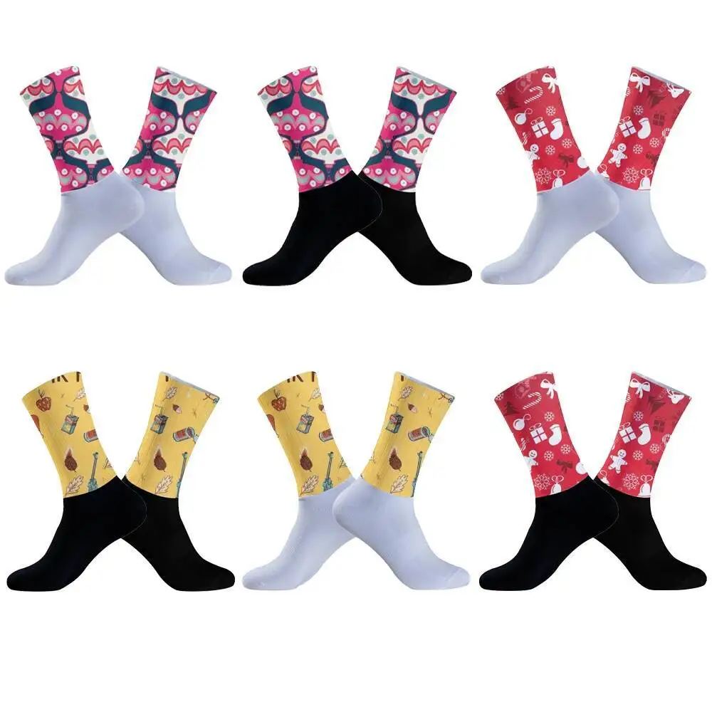 2024 通気性クイックプレミアムファイバースポーツランニングソックス男性女性サイクリングソックスプロフェッショナルトールクルーロードトレイルバイクソックス