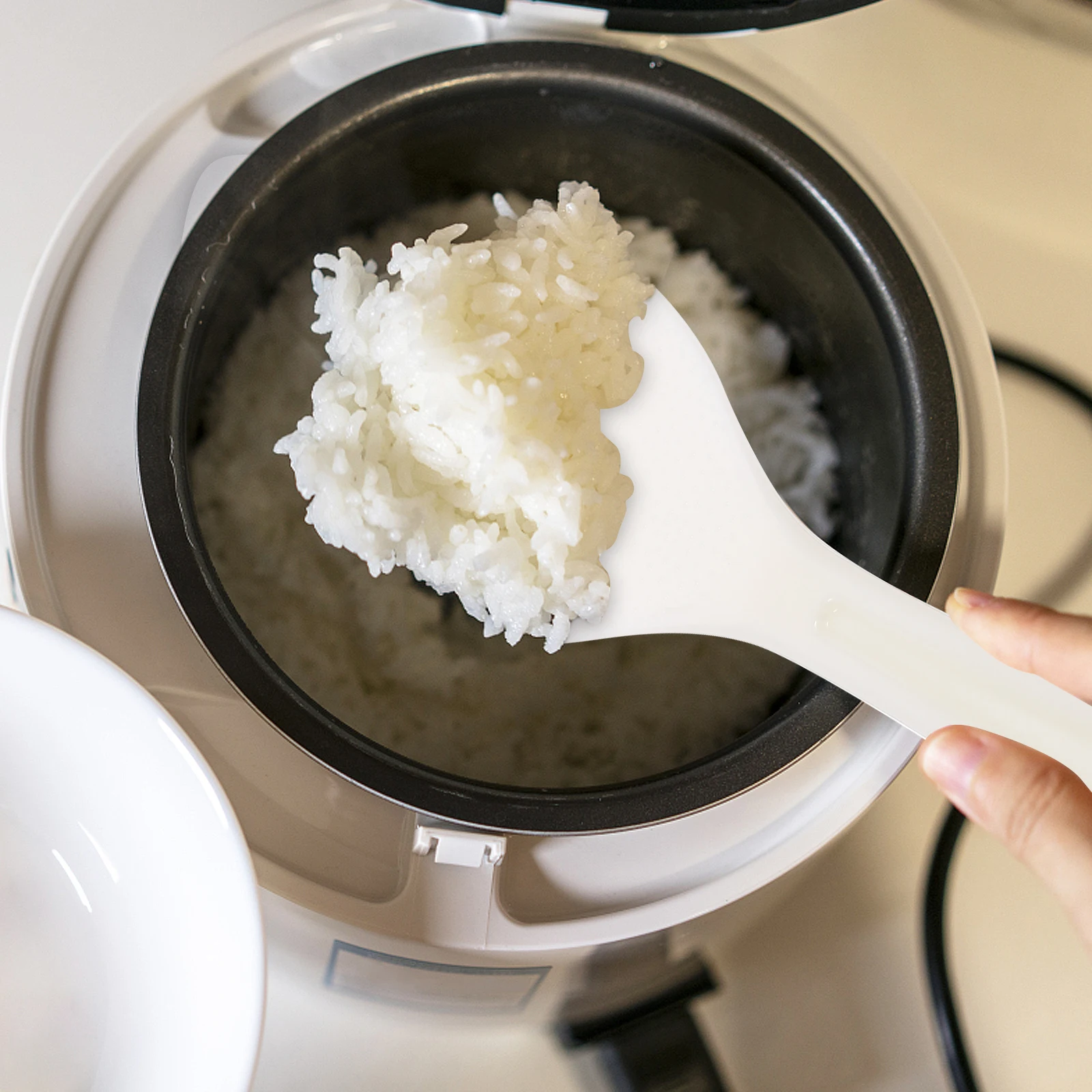 

Rice Spoon Thickened Household Plastic Paddle Kitchen Accessories Long handle Scooper Reusable Rice Paddle Soup Spoon Compact