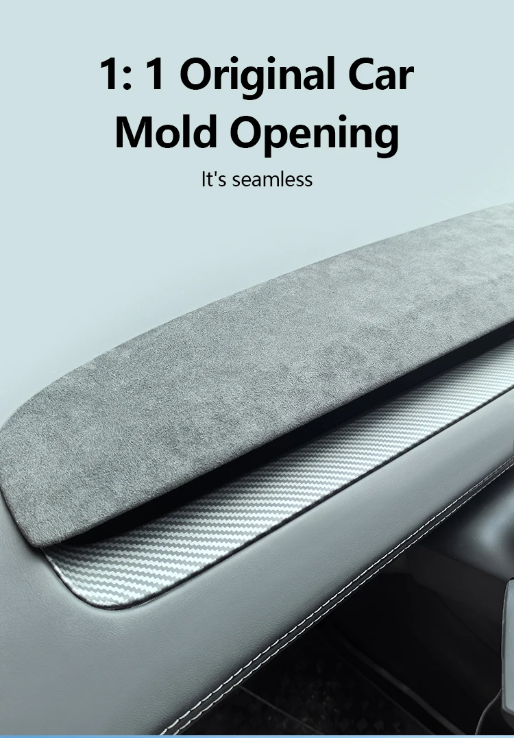 Armaturenbrettabdeckung für Tesla Model Y Juniper 2025-2026, Model 3 Highland 2024-2026, Auto-Instrumenten-Frontleistenverkleidung aus ABS. – Detail 4