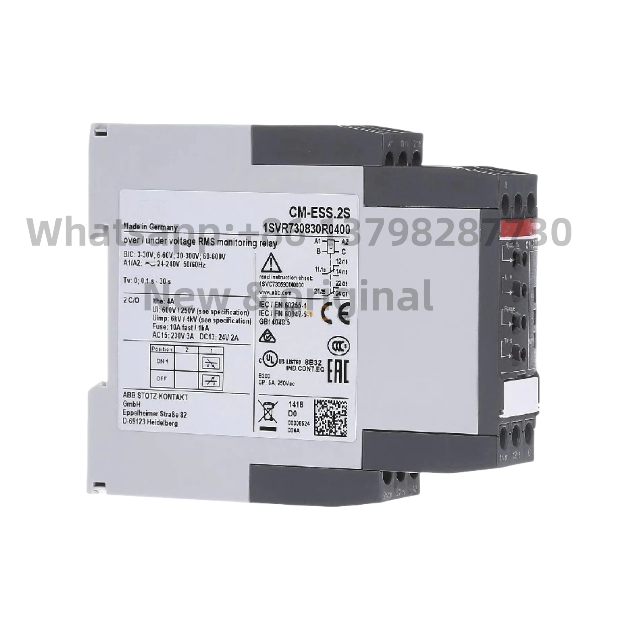 New original Monitoring Relay CM-ESS.2S 110-130VAC Order Number 1SVR730831R0400