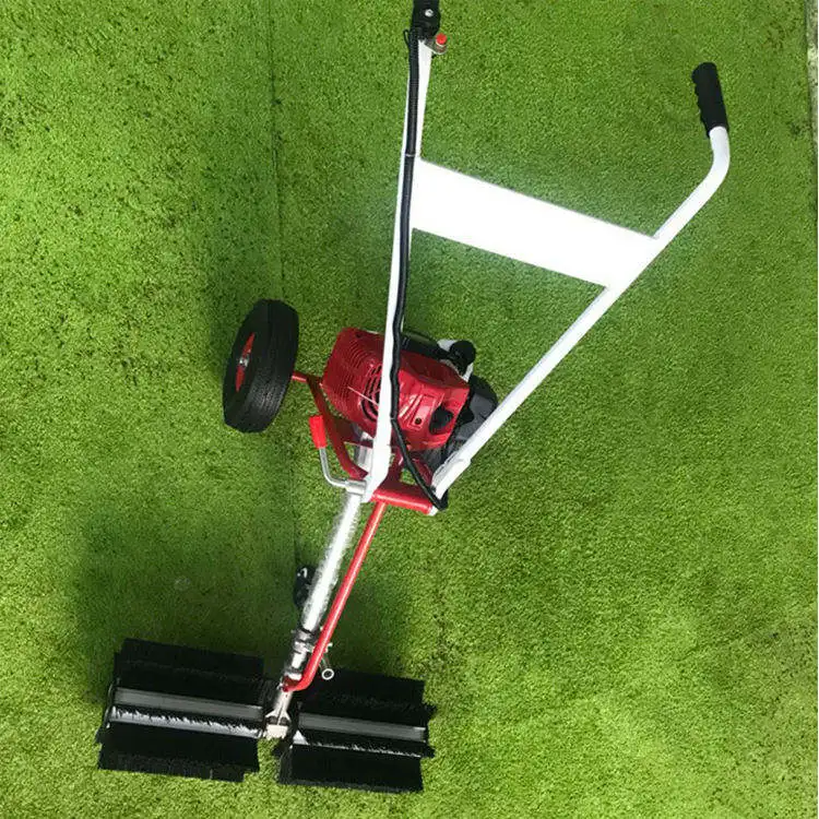 Hand-Held Two-Stroke Artificial Turf Groomer Push-Type Mini Sweeper