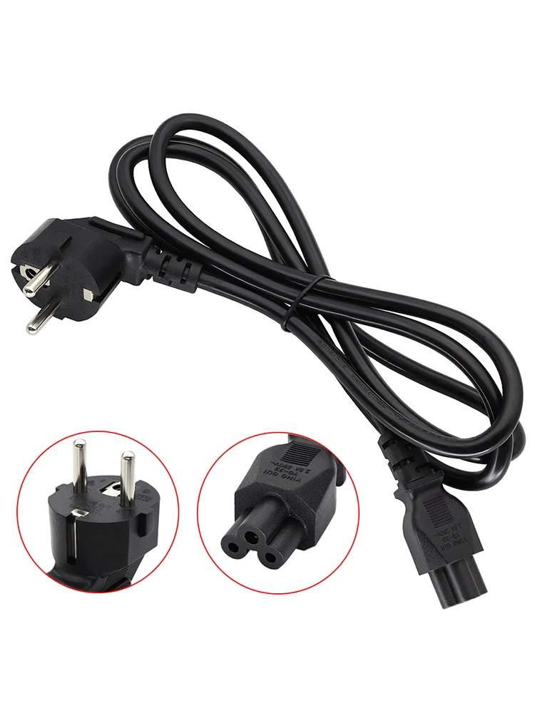 1.5M EU universel ordinateur portable 3 broches chargeur prise cordon d'alimentation ca Euro IEC C5 câble d'extension d'alimentation pour HP Dell Lenovo Asus ordinateur portable 1 pc