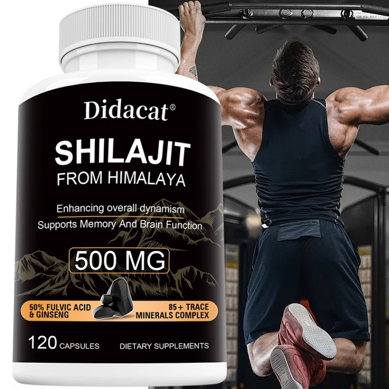 

Himalayan Shilajit & Ginseng Capsules, Natural Dual Herbal Formula, Support Daily Energy & Physical Wellness Gluten Free & Vegan