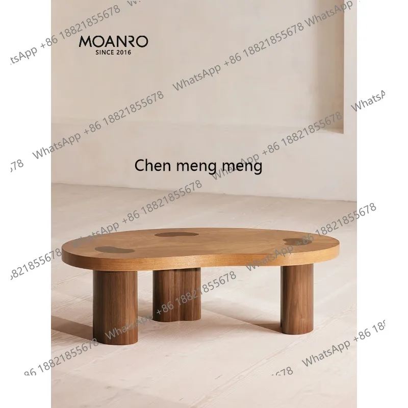 

French coffee table medieval special-shaped oak solid wood Italian minimalist small coffee table