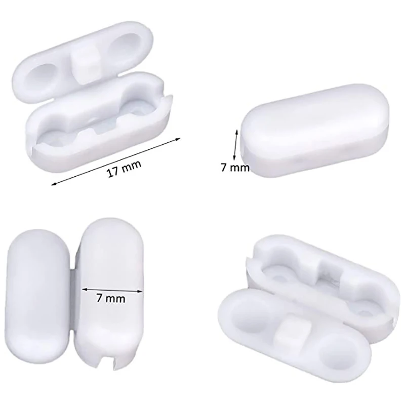 10pcs/lot For Vertical Blinds Joiners Spare Tool Replacement White Roller Blinds Pull Cord Connector Curtain Chain Connector