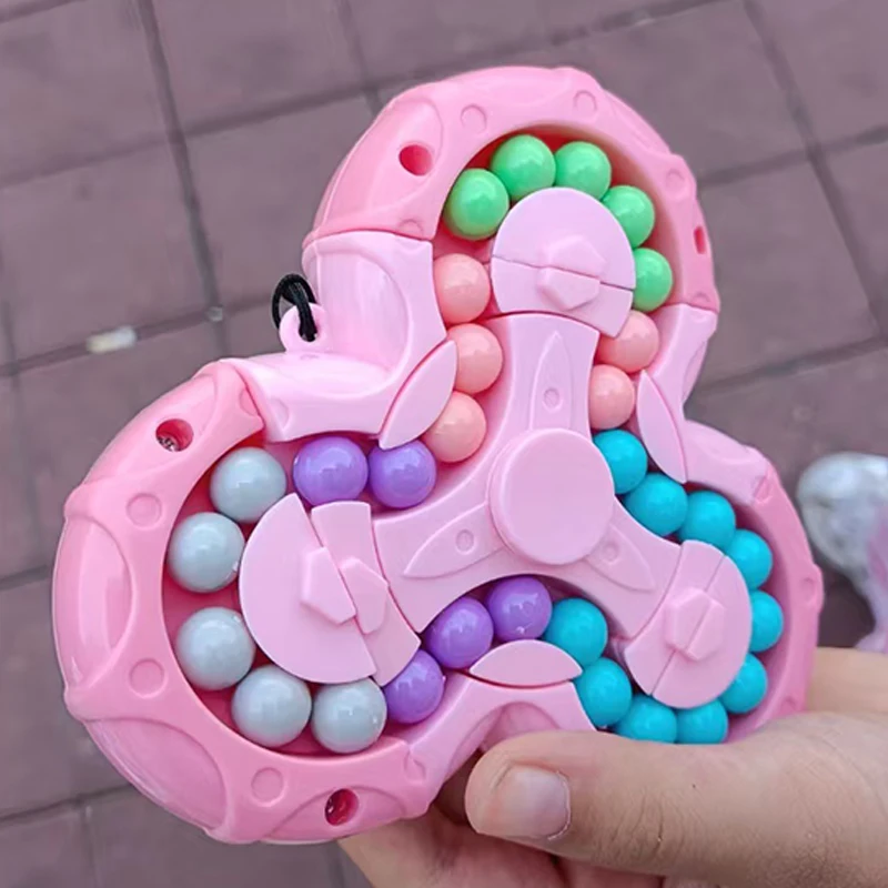 Triangle rotatif haricot magique Puzzle Fidget Spinner sensoriel soulagement du Stress jouets tdah anxiété Gfts pour adultes adolescents garçons filles