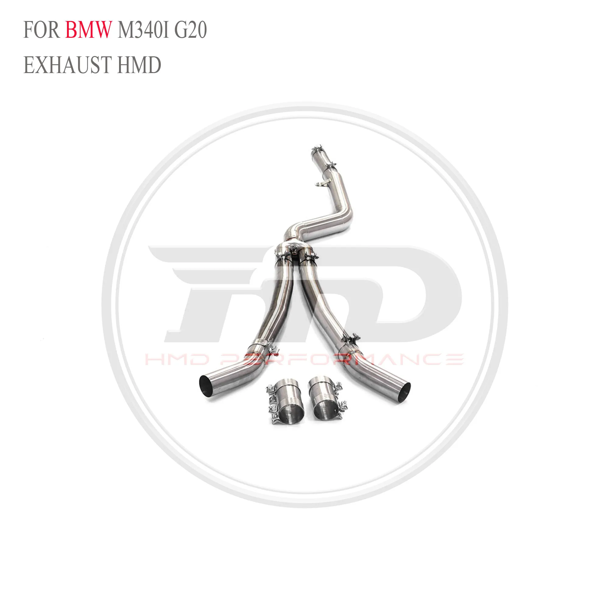 

HMD Best-Selling SS304 Catted Downpipe + Resonant Tube for BMW M340i/M440i G20/G28 B58 3.0T | Heat Shield, High Flow, Easy Plug