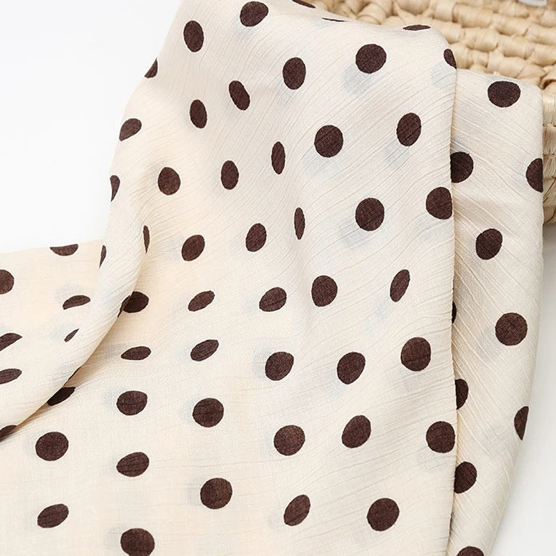 Polka Dot Printing Imitation Cotton Fabric for Sewing