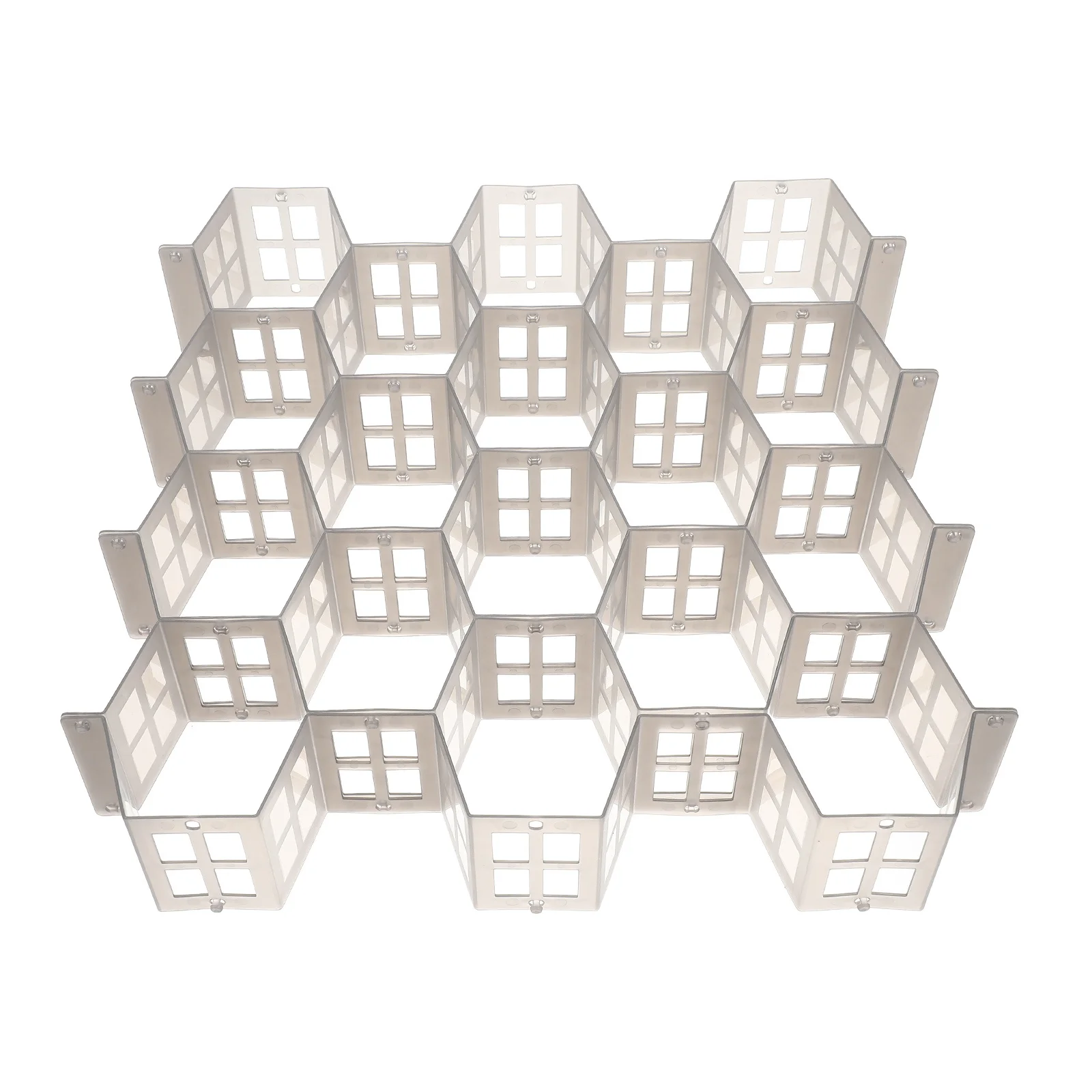 1Set Drawer Divider with Honeycomb Grid Design Plastic Organizer for Closet Dresser Underbed Storage Compartments for Small