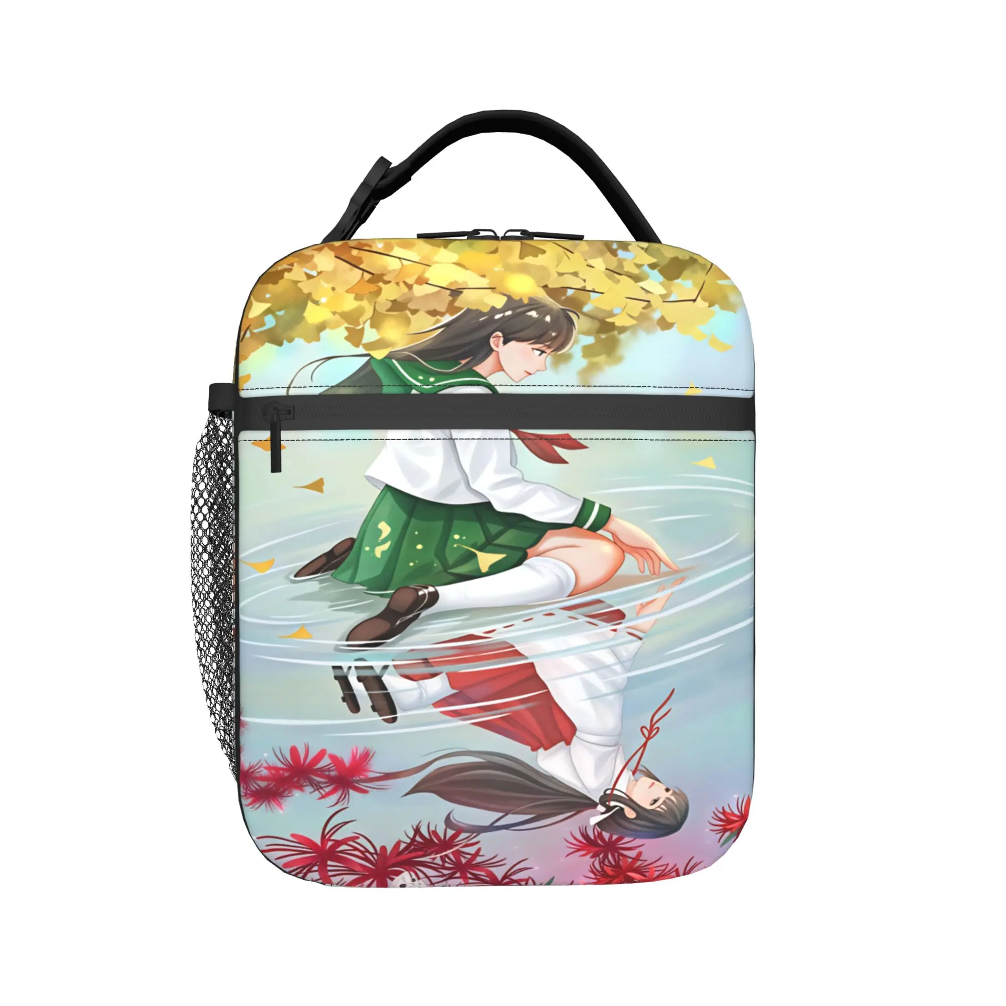 Inuyasha Kagome Higurashi Lunch Bag For Child  Print Lunch Box Retro Office Cooler Bag Convenient Oxford Thermal Lunch Bags view 3