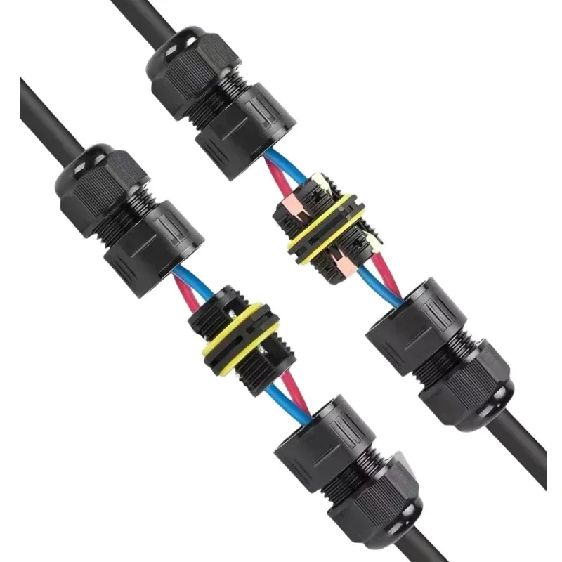5/10 مجموعات 2/3/4/5 دبابيس لرسو السفن - ذكر وأنثى، M16/M20/M25، لإضاءة LED، موصل كابلات كهربائية مقاومة للماء
