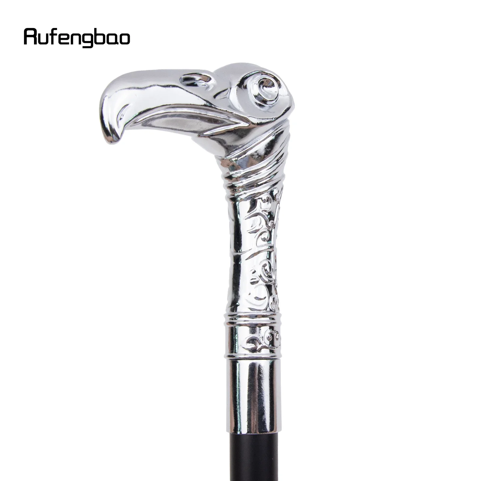 White Eagle Head Luxury Decorative Cosplay Walking Cane Elegant Fashion Cane Cosplay Alloy Crosier Vintage Walking Stick 93cm