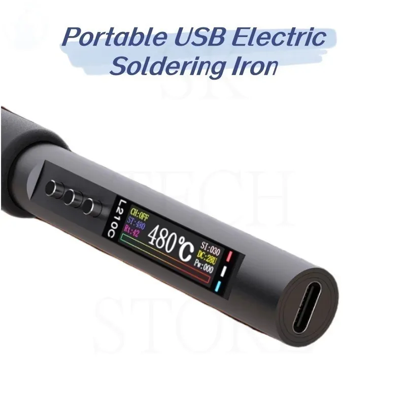

SK-210 245 Electric Soldering Iron USB Rechargeable Portable Adjustable Temperature Ceramic Core 3S Heating Welding Repair Tools