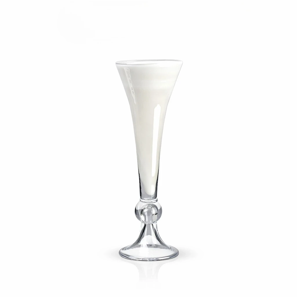PYH medieval white cloud neck vase, high-end slender ornament , wabi sandy hydroponics goblet flower device