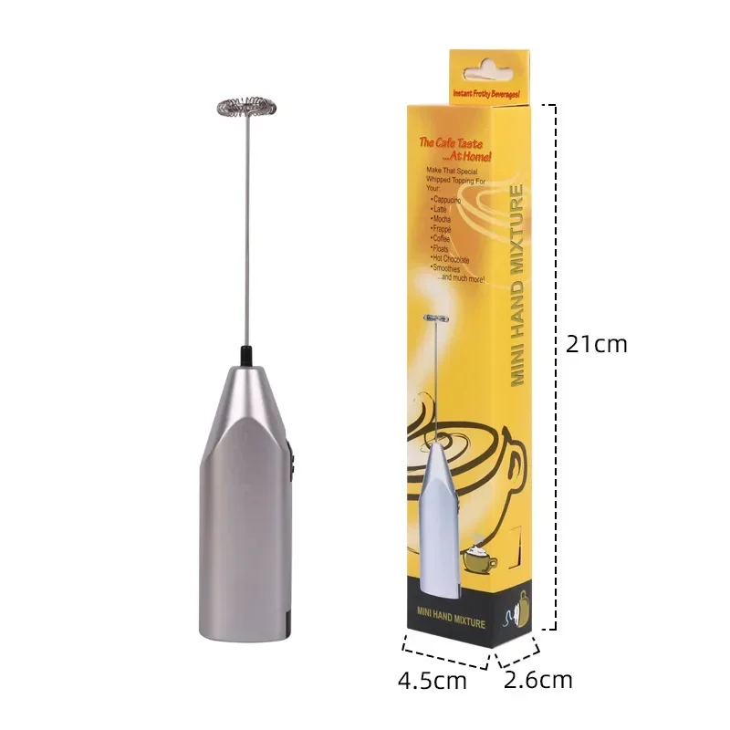 Kitchen Electric Hand Whisk Mixer Coffee Milk Egg Beater Stainless Steel Frother Egg Electric Mini Handle Stirre cooking gadgets view 4