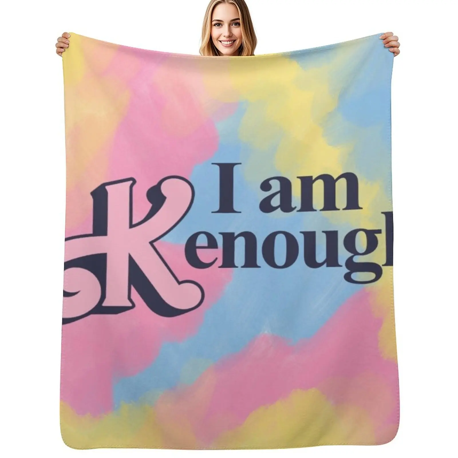 

I am kenough Throw Blanket Cute Plaid Softest Extra Large Throw decorative Blanket