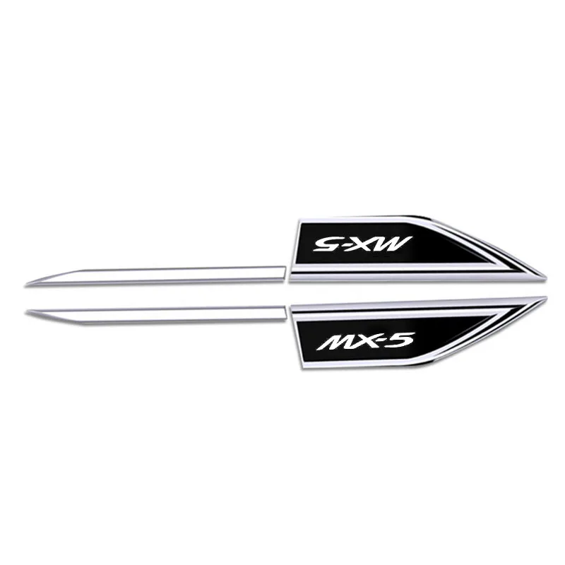 

2pcs Car Chrome Modified Car Body Side Doors Blade Car Stickers for MX-5 MX5 Automobile Leaf Plate Decoration Auto Accessories