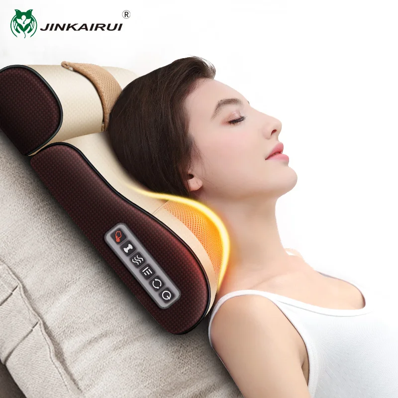 2 in 1 car home dual use deep tissue 3D kneading cervical spine massage pillow