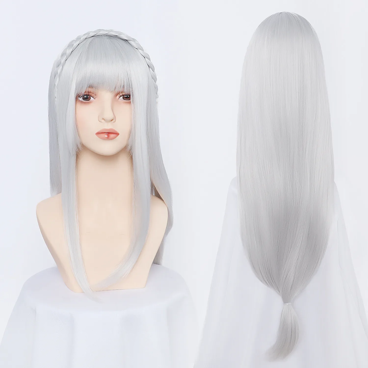 CosplayEmilia Cosplay Costume Anime Re Life In A Different World From Zero Cosplay Dress Wig Fairy Ears Outfits Halloween Party