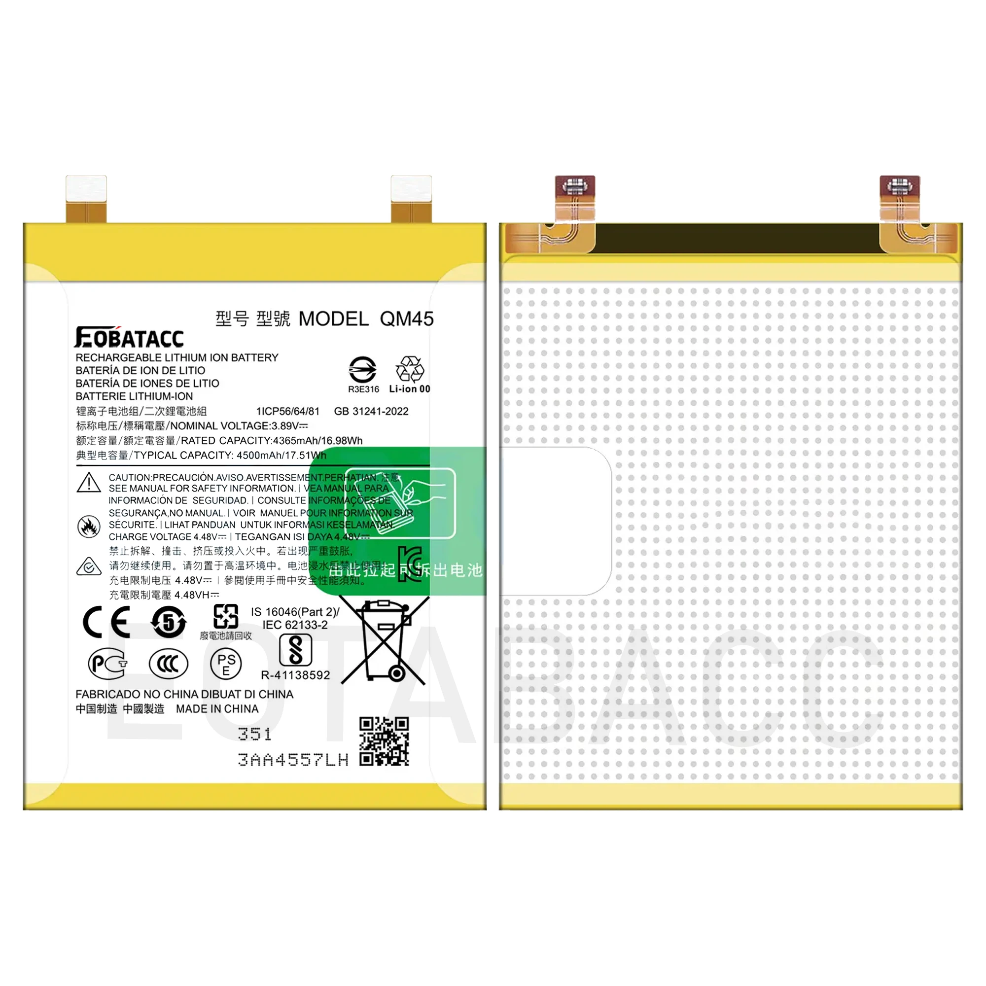 2025 years new 4500mAh  Battery QM45  for MOTOROLA Moto  Edge 50 Pro  Mobile  Batteria + Tools