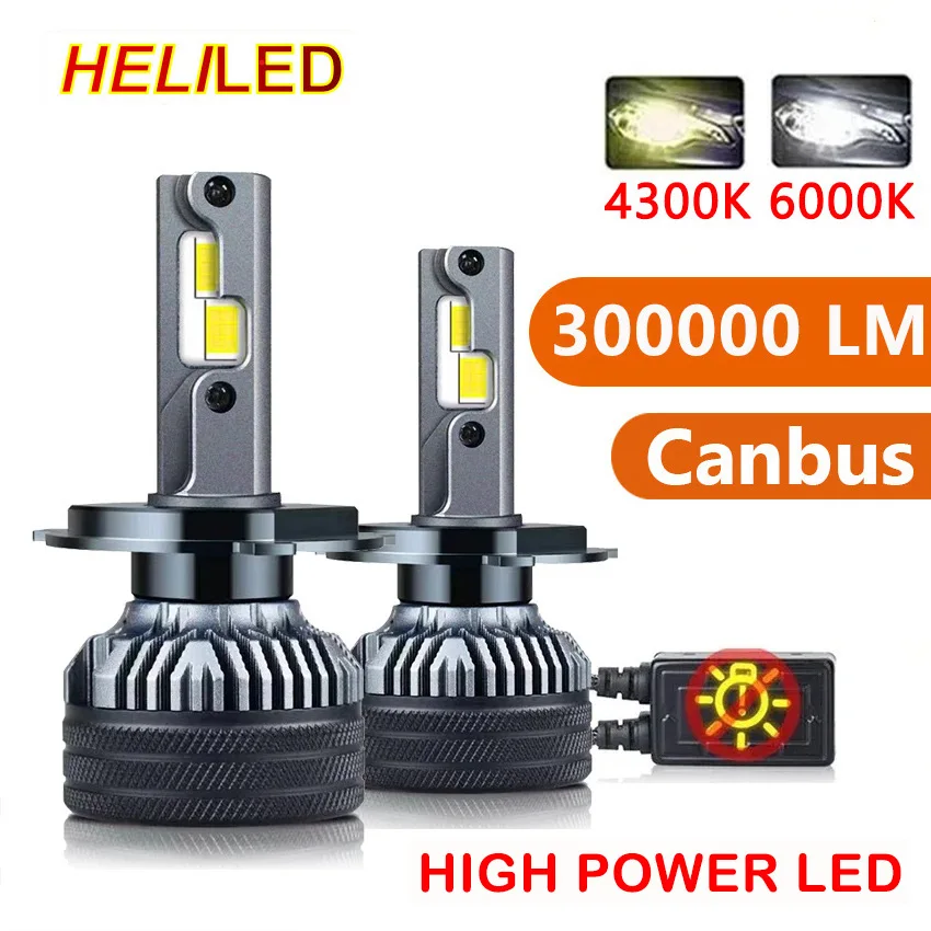 

300000LM 200W H4 LED CANBUS 4300K 6000K Car LED Headlight H7 H1 Headlights 9005 HB3 9006 HB4 H7 H11 Led Light 12V 24V Truck