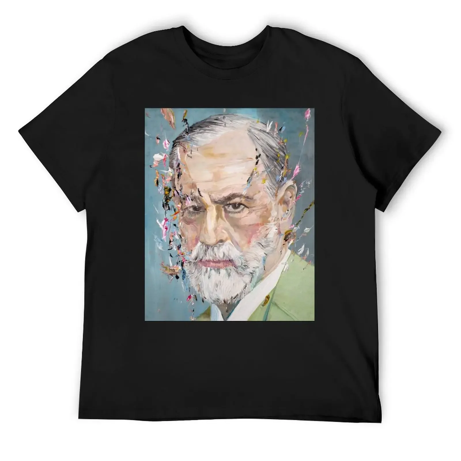 

SIGMUND FREUD - футболка с масляным портретом для мальчика, мужская футболка, забавные костюмы, мужская одежда