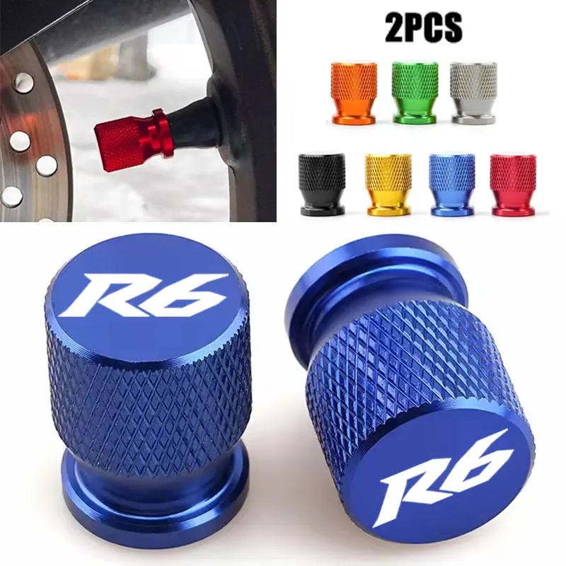 Motorcycle Accessories Tire Valve Caps Stem Cover Plug For YAMAHA YZF R6 YZFR6 YZF-R6